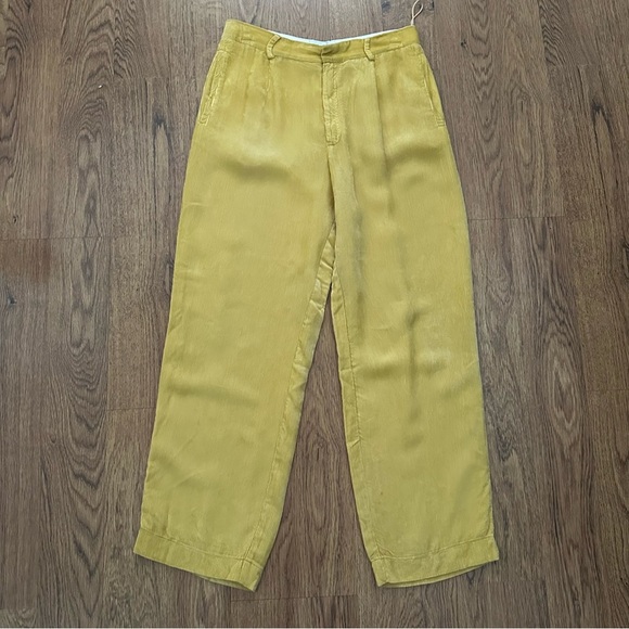 Forte Forte Pants Yellow mini corduroy straight flat front pants size 4 - Picture 1 of 12
